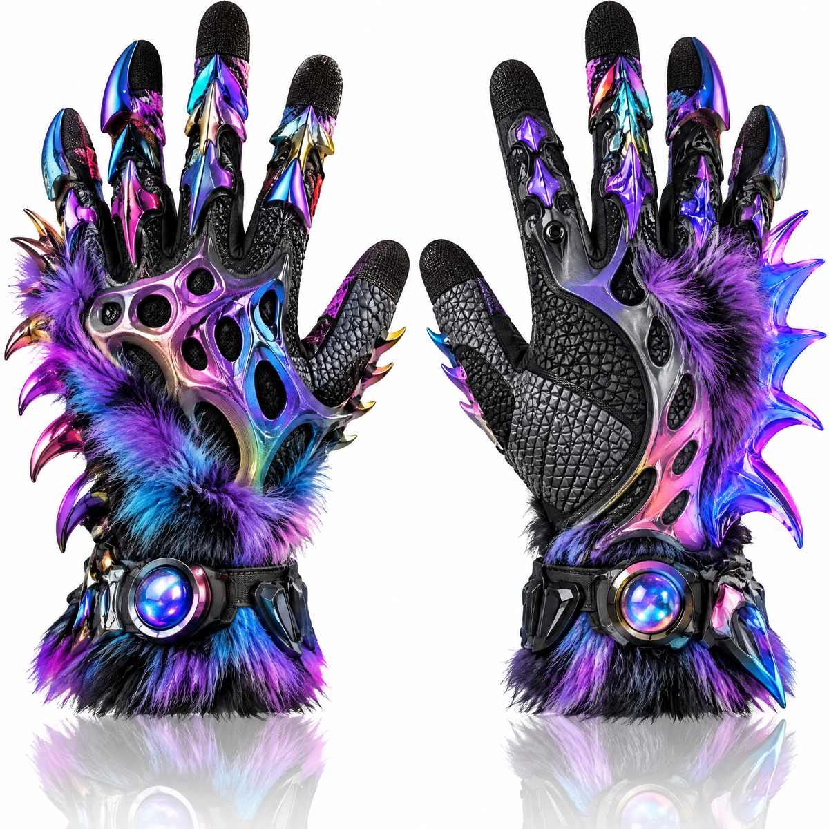 🌈ELOGLOEN® Elegant Winter Gloves - Touchscreen Compatible Thermal Dress Gloves with Faux Fur & Pearl Flower Accents