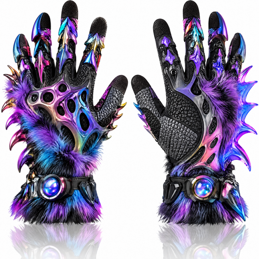 🌈ELOGLOEN® Elegant Winter Gloves - Touchscreen Compatible Thermal Dress Gloves with Faux Fur & Pearl Flower Accents