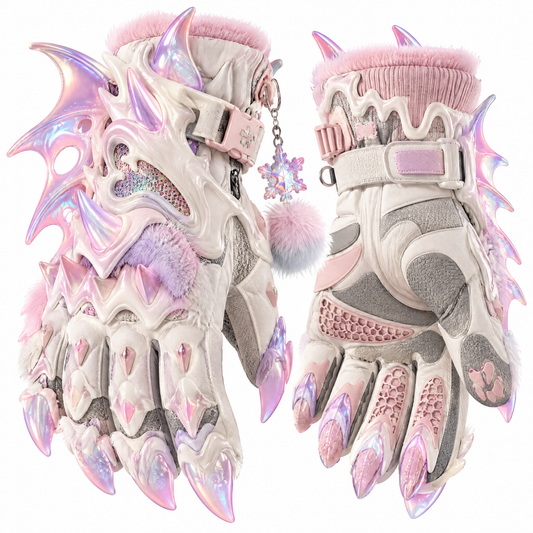 🎹ELOGLOEN® Kids Winter Ski Gloves - Cute Cat Ear Thermal Snow Gloves with Thick Plush Lining & Touchscreen Compatible Palm