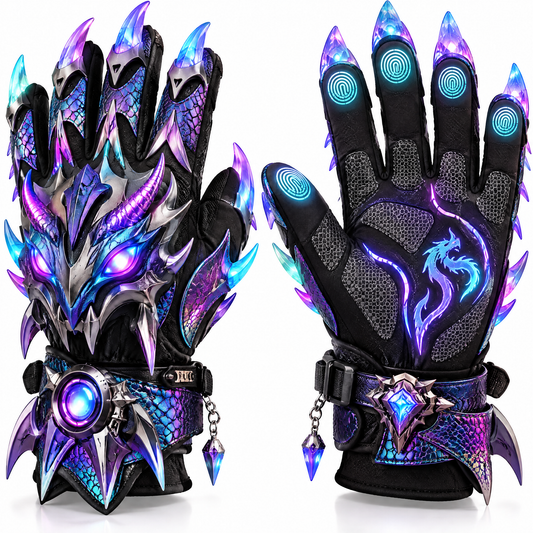 🎮ELOGLOEN® Winter Ski Gloves - Waterproof Thermal Snow Gloves with Zipper Storage Pocket & Touchscreen Compatible