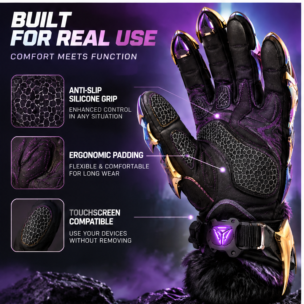 🧱ELOGLOEN® Winter Ski Gloves - Waterproof & Windproof Thermal Snow Gloves with Anti-Slip Palm and Adjustable Wrist Strap