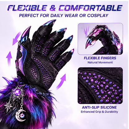 🚀ELOGLOEN® Winter Touchscreen Gloves - Warm Knit Thermal Gloves with Anti-Slip Silicone Palm for Cold Weather