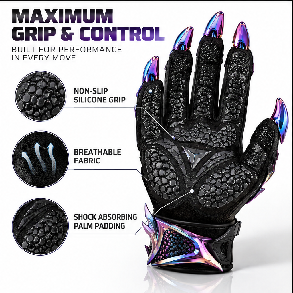 🦖ELOGLOEN® Tactical Work Gloves - Full Protection Heavy Duty Gloves with Impact Armor & Anti-Slip Silicone Palm