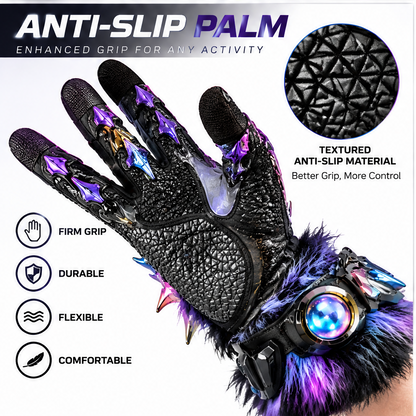 🌈ELOGLOEN® Elegant Winter Gloves - Touchscreen Compatible Thermal Dress Gloves with Faux Fur & Pearl Flower Accents
