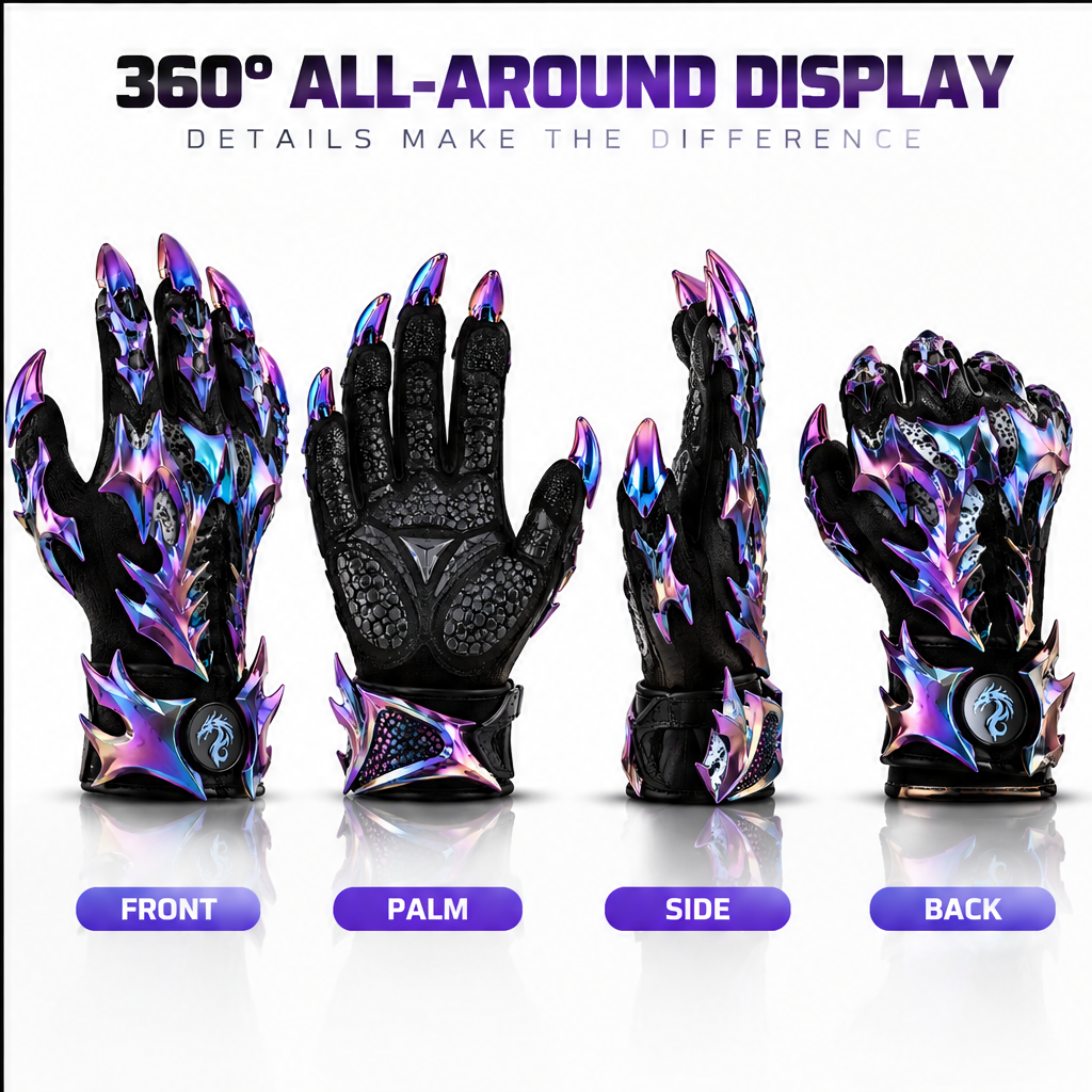 🦖ELOGLOEN® Tactical Work Gloves - Full Protection Heavy Duty Gloves with Impact Armor & Anti-Slip Silicone Palm